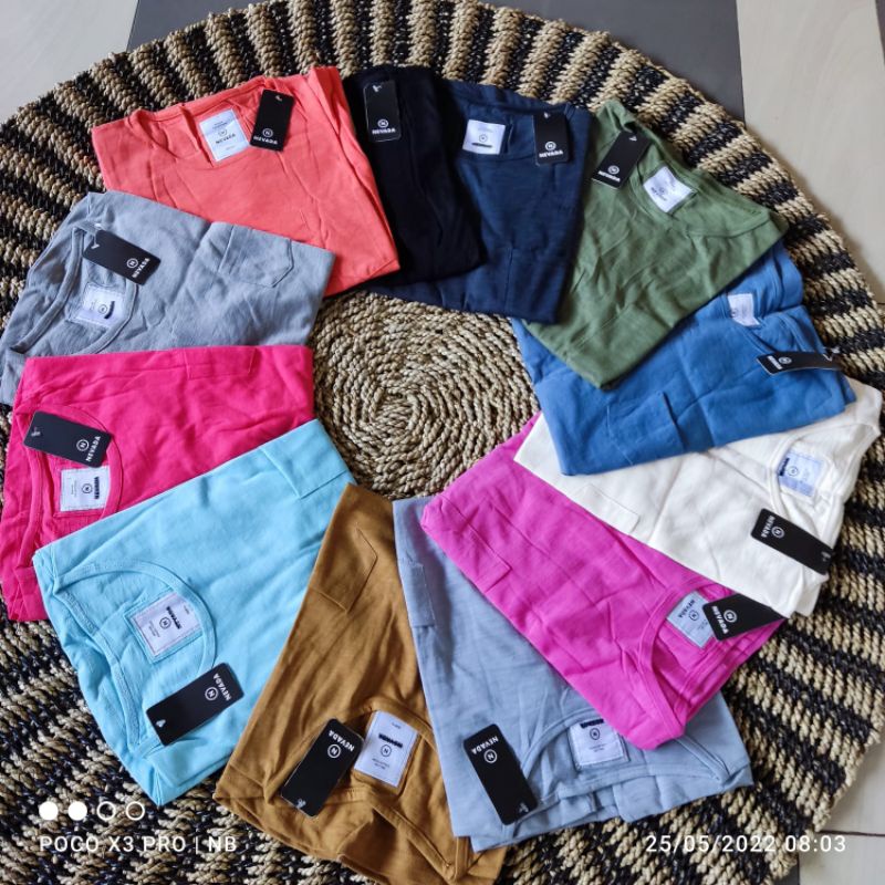 Kaos Polos Nevada Wanita size M L XL