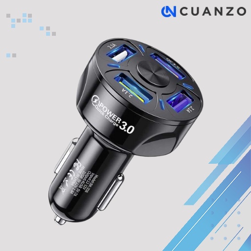 Car Charger Mobil USB 4 Port QC3.0 35W 7A / Car Charger Carger Mobil Alya Fast Charging / Kepala Colokan Charger Mobil Fast Charger / Adapter Adaptor Cas Casan Charger Hp Mobil Fast Charging / Usb Mobil Charger / Cas Casan Charger Hp Mobil Avanza Brio