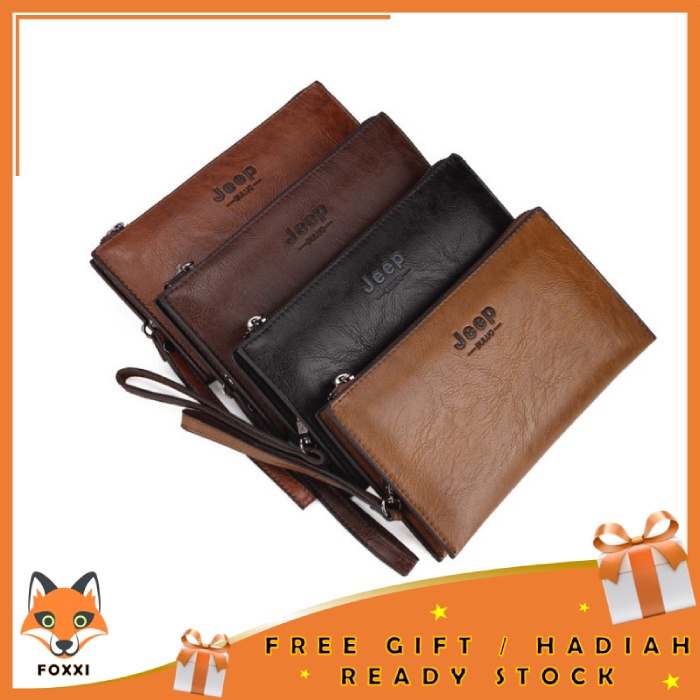 Foxxi - Dompet Pria Luxury Zipper Jeep Buluo Wallet / Dompet Import Jeep Buluo Clutch