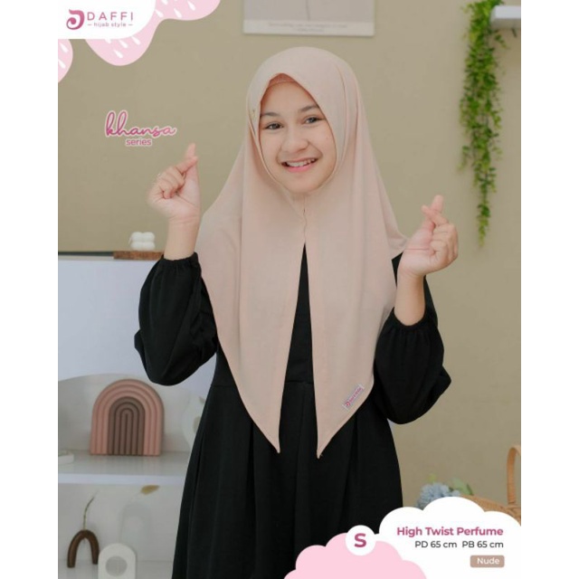 Terbaru Khansa S ORI Daffi Pashmina Anak Jersey Parfume Hijab Harum Original Jilbab Instant