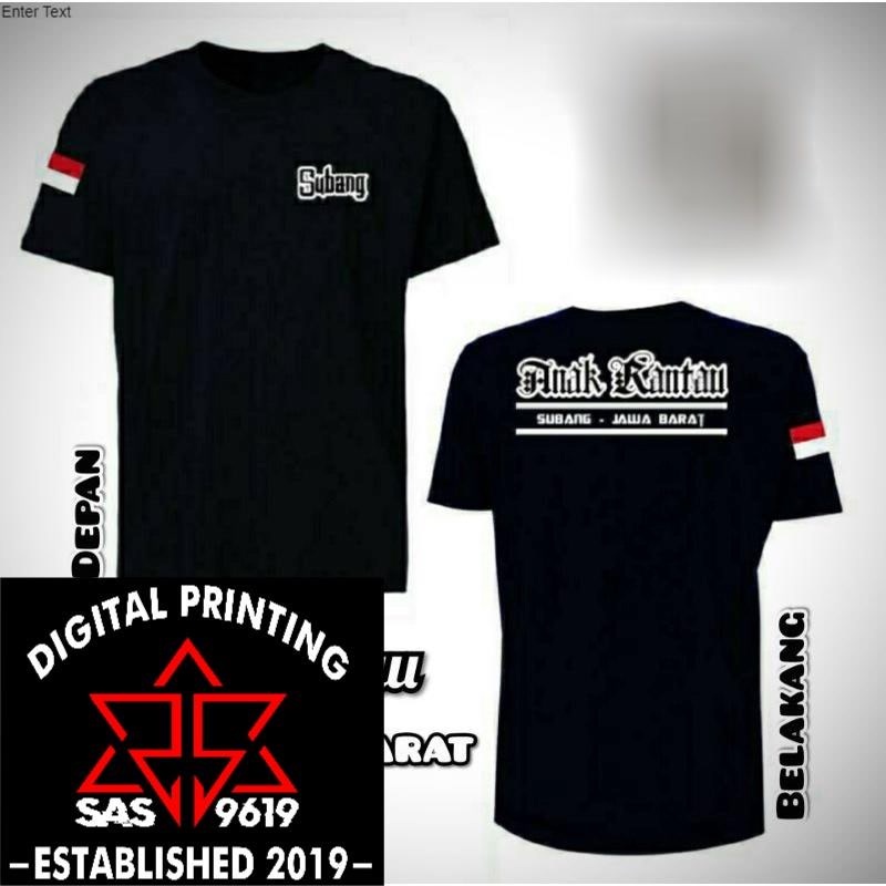 Kaos Baju T-shirt Anak Rantau Subang Jawa Barat bisa request nama daerah l kaos urang sunda