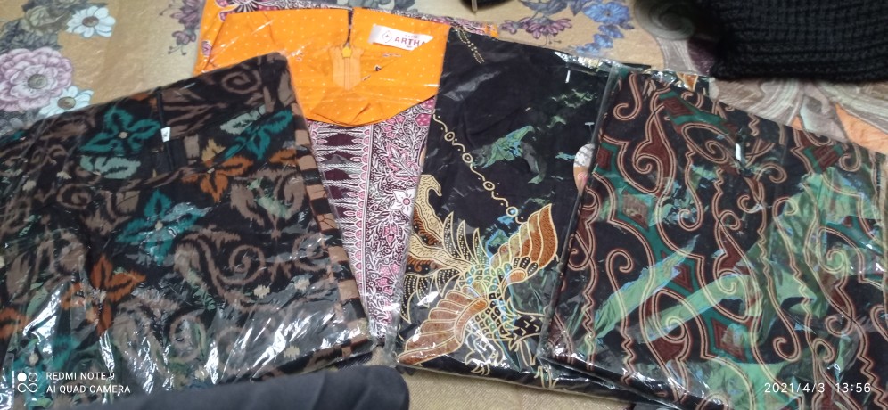 Batik Wanita Respati Garis Motif Cewek Katun Halus Resleting Modern Premium High Quality