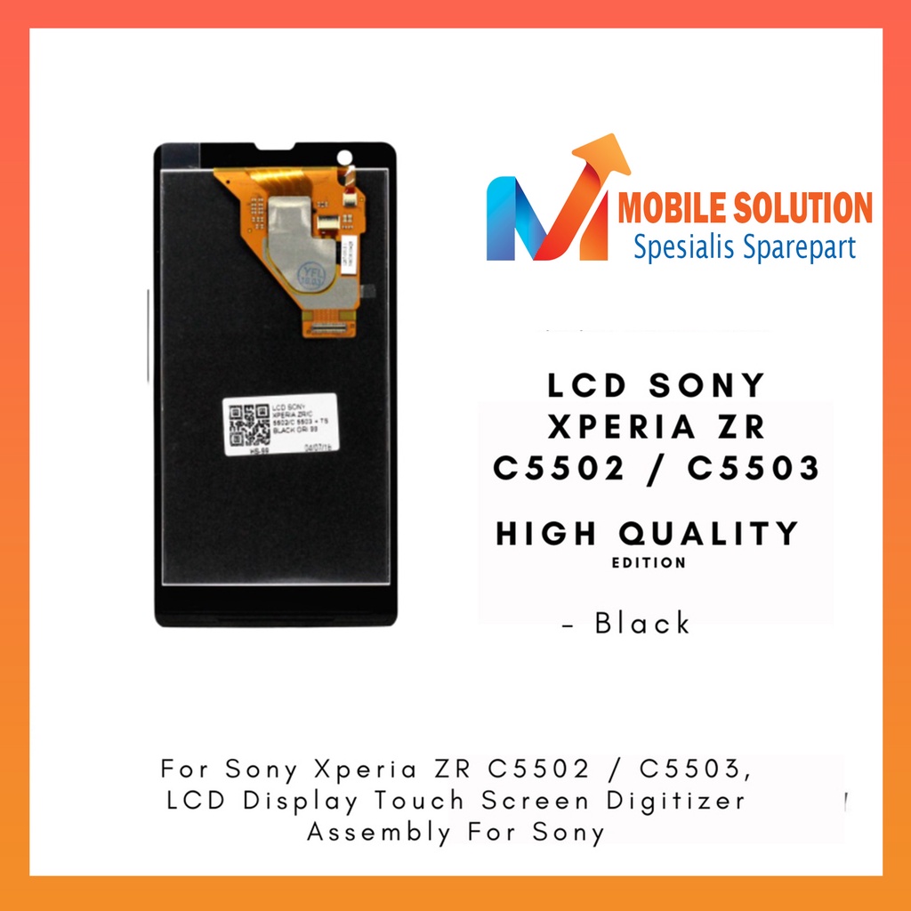 Grosir LCD Xperia ZR C5502 C5503 ORIGINAL 100%  Fullset Touchscreen Garansi + PACKING / Bubbel