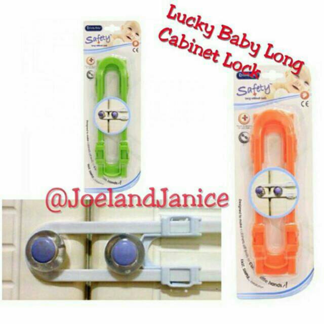 Lucky Baby Long Cabinet Lock Orange