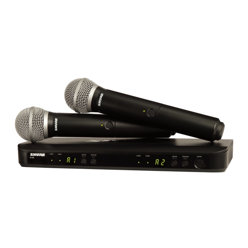 mic wireless shure blx 288 pg 58 original . shure blx288/pg58 original