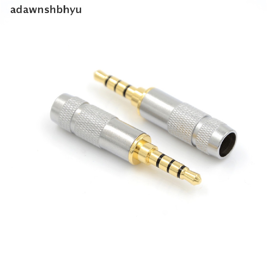 [adawnshbhyu] Mode 4tiang 3.5mm Stereo Headphone Male Plug Jack Audio Solders Konektor