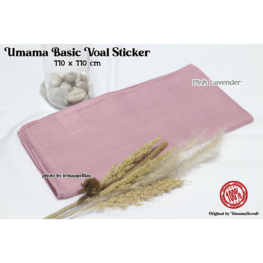 Hijab Basic Voal Umama Jilbab Segi Empat Polos Umama Kerudung Polos Segi Empat Part 2-PINK LAVENDER