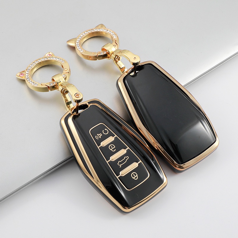 Casing Kunci Remote Mobil Bahan TPU Untuk Geely Coolray Atlas Boyue NL3 Emgrand X7 EX7 SUV GT GC9 Borui