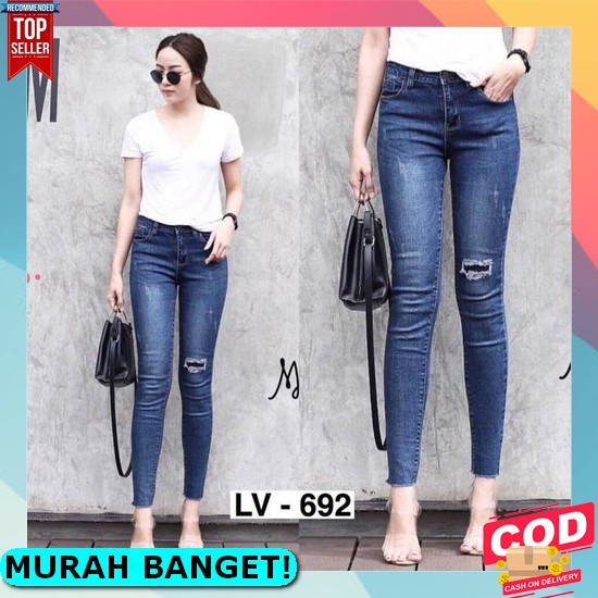 Febri Plain Cutbray Highwaist Jeans Rawis||Celana Jeans Terbaru Model Kore Kekinian Fwr - Basic Jean