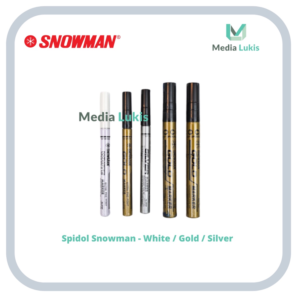 

Spidol Snowman Paint Marker / Spidol Putih - Gold - Silver Snowman