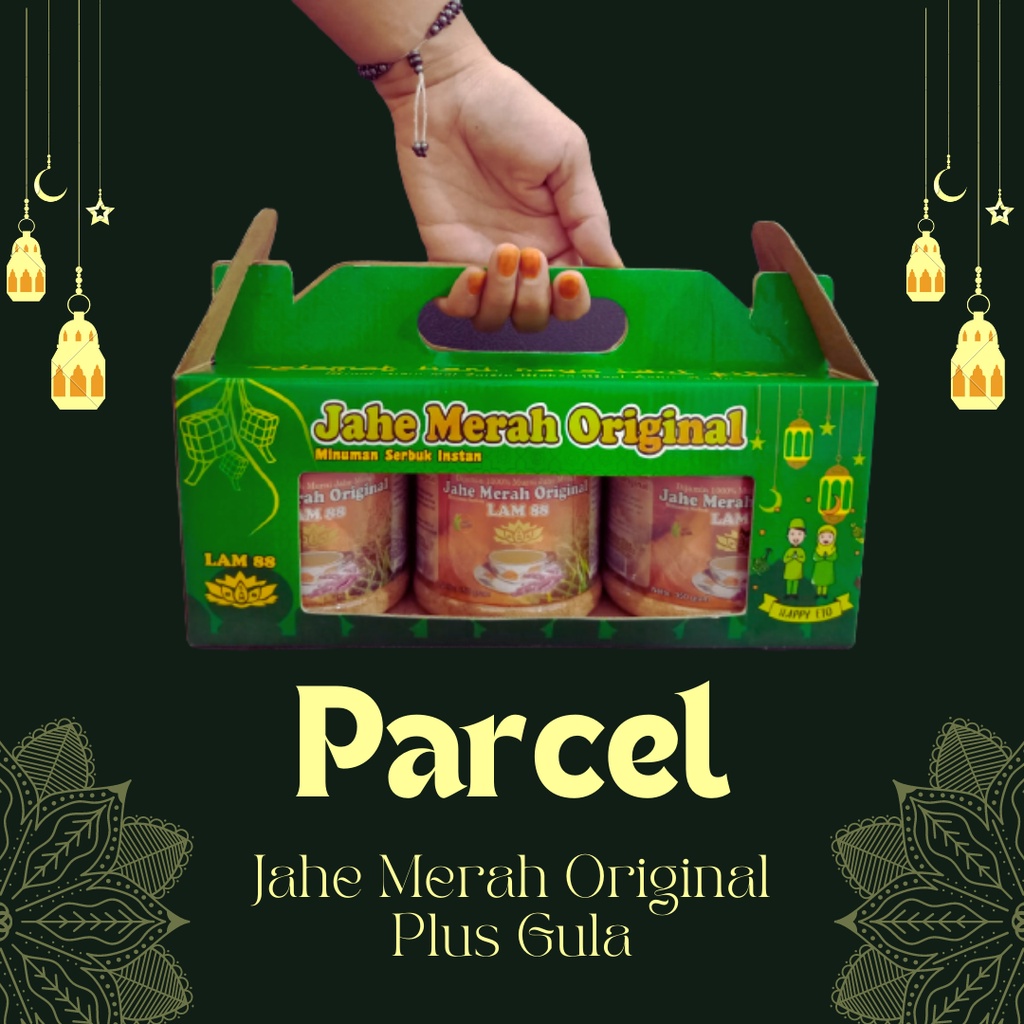 

parcel bingkisan isi jahe merah dengan gula 3 toples