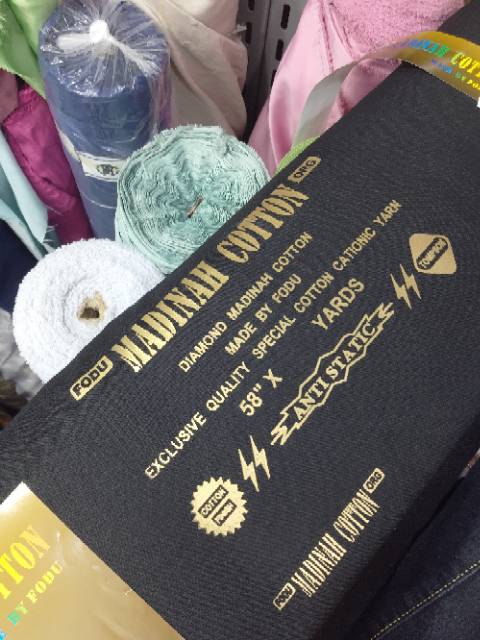 BAHAN katun madinah premium. KAIN madinah cotton. kain busana muslim