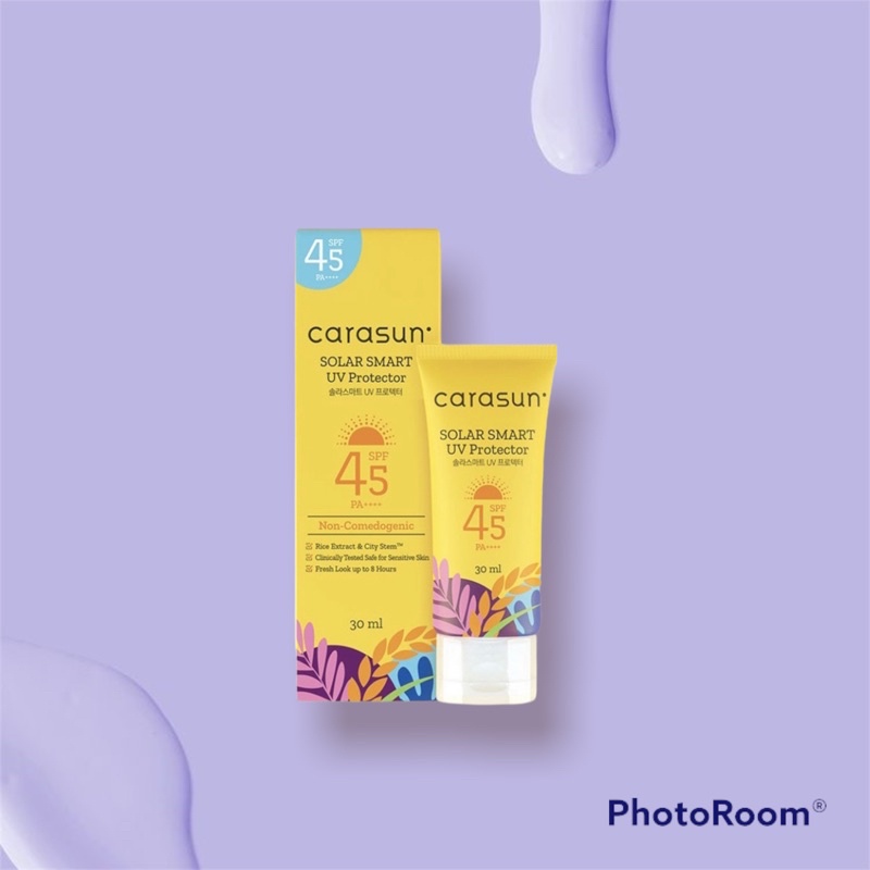 Carasun Solar Smart UV Protector Spf 45 PA++++/Carasun Sunscreen/Carasun 70ml/Carasun 30ml