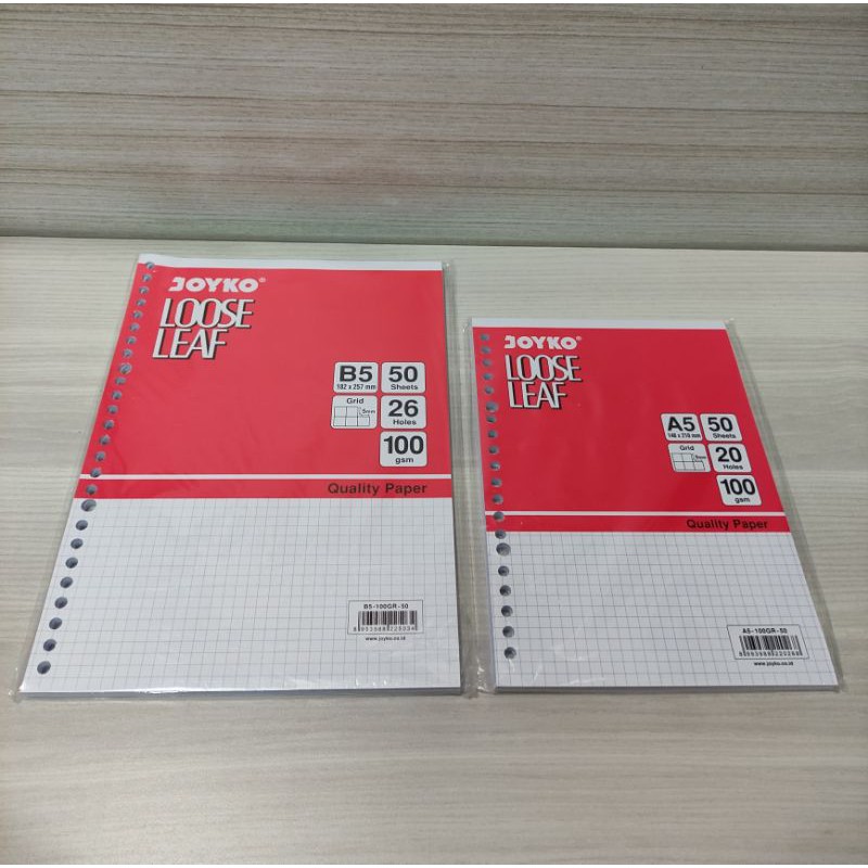 

Loose leaf kotak-kotak joyko