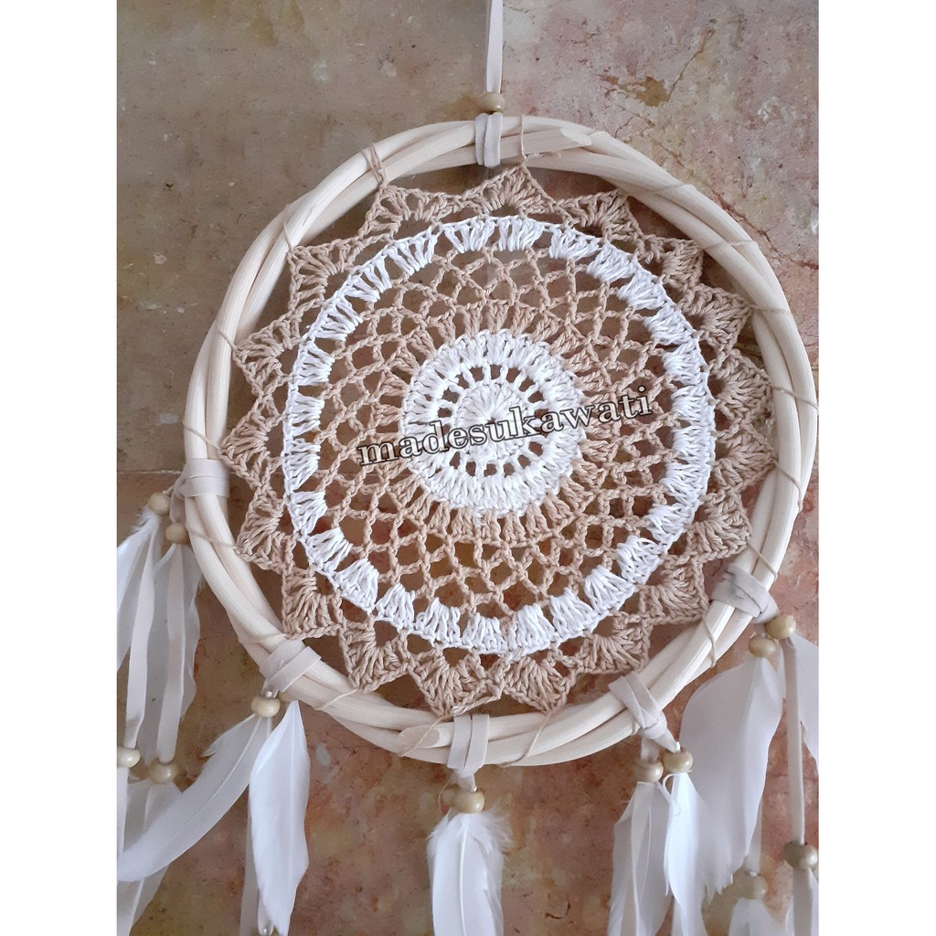 Dream catcher sulam rotan lilit 22cm