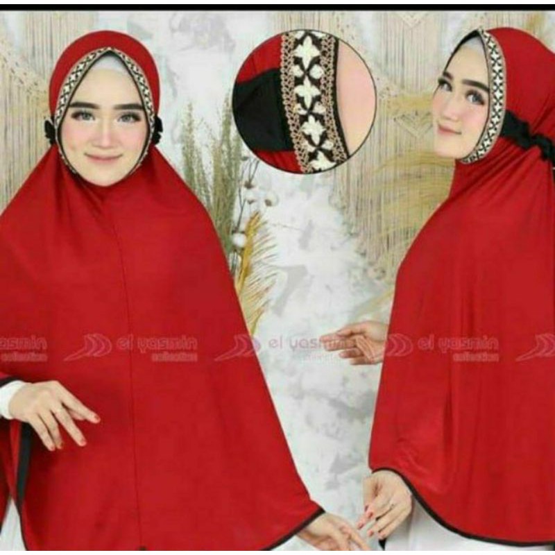 hijab serut renda