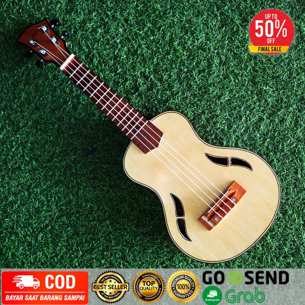 Promo Murah Ukulele Pare kencrung kentrung pare gitar kecil untuk anak motif lubang samping