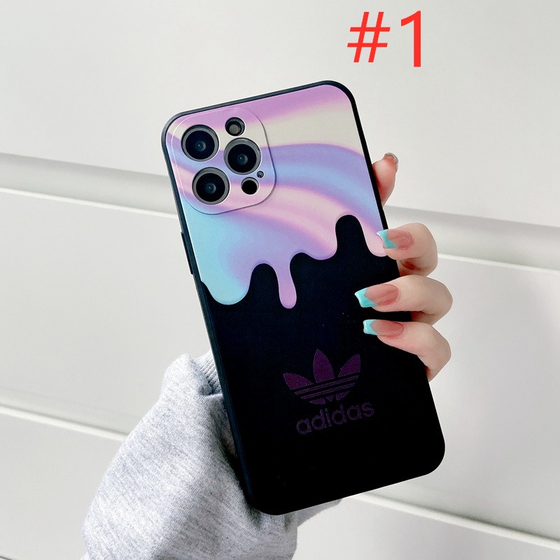 Liquid Colorful Adidas Soft Case iP iPhone 6 6S 7 8 + Plus X XS XR 11 12 13 Pro Max Casing Xiaomi Redmi 8 9 10 9A 9C 9T Note 7 11 Pro