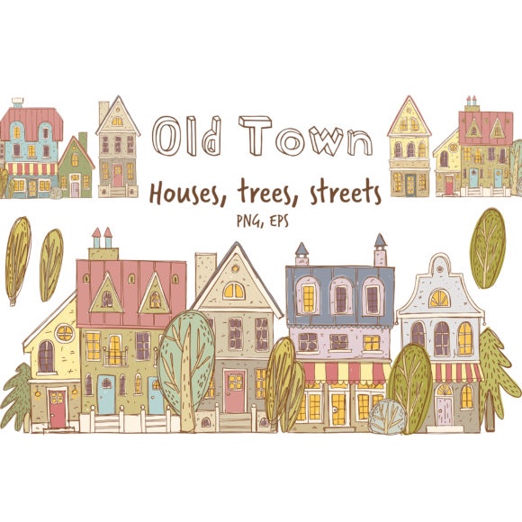 Old Town Clipart Collection