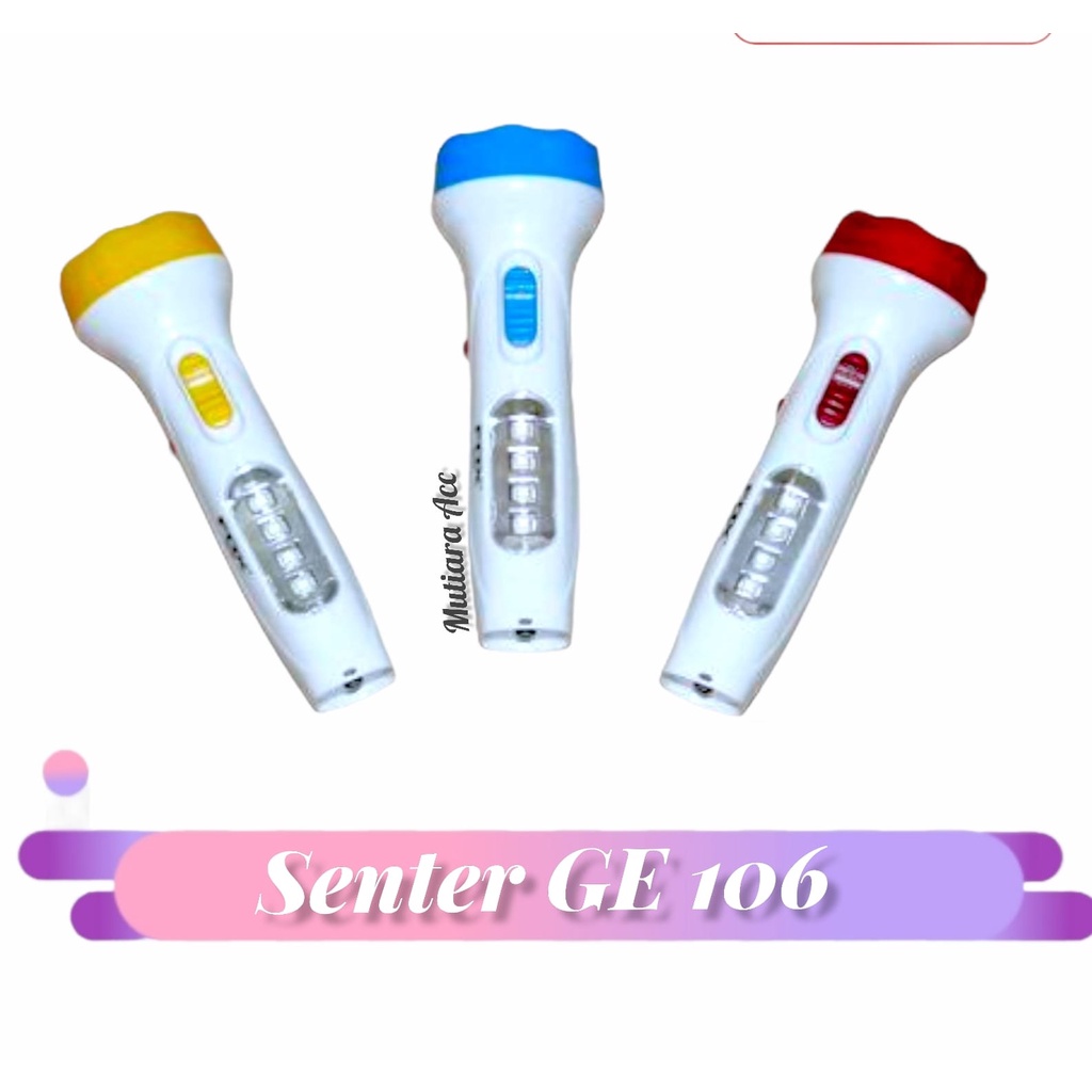 SENTER LAMPU DARURAT EMERGANCY BATERAI ISI ULANG MERK FOX GE106 GE107