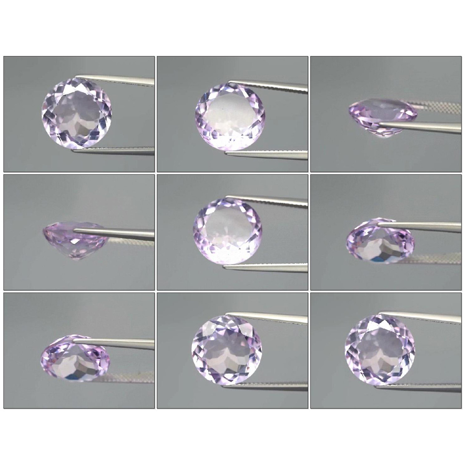 7.70ct 13.5mm Round Natural Untreated Light Purple AMETHYST, Brazil AT096