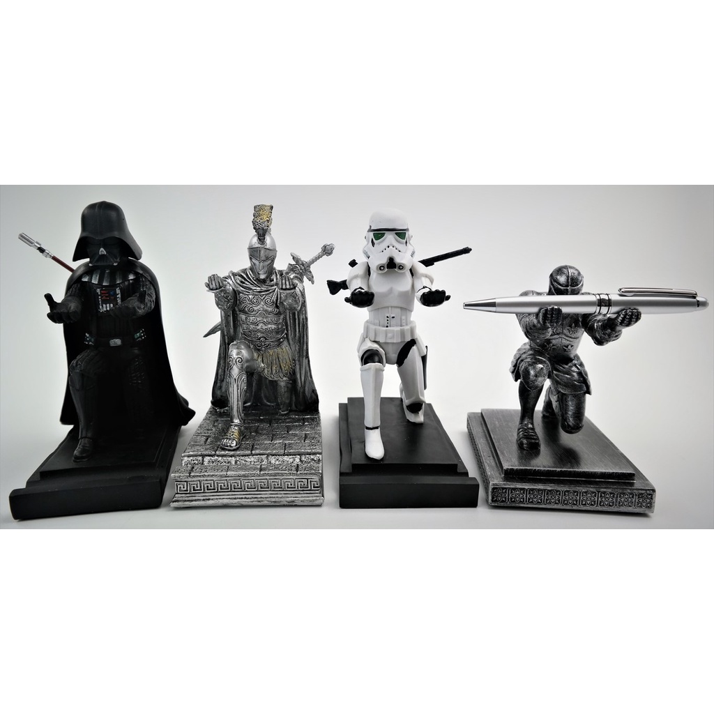 MOBILE PEN HOLDER KNIGHT ROMAN SOLDIER STORMTROOPER LORD VADER DESK ORGANIZER PAJANGAN MEJA