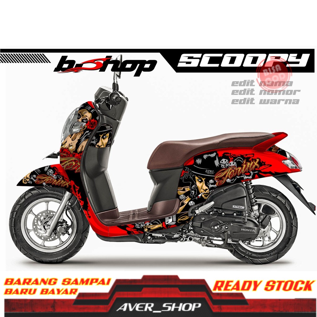 Stiker Scoopy full body Decal motor scoopy fi full body Striping motor variasi