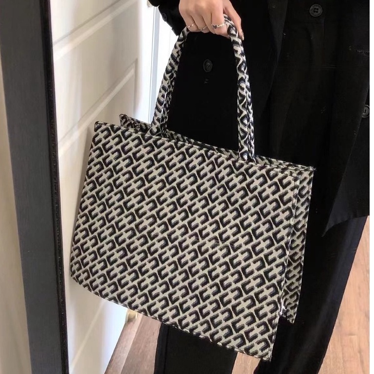 TW212 Tas Wanita Import Stylish Shoulderbag Kain Goni Hitam Vintage