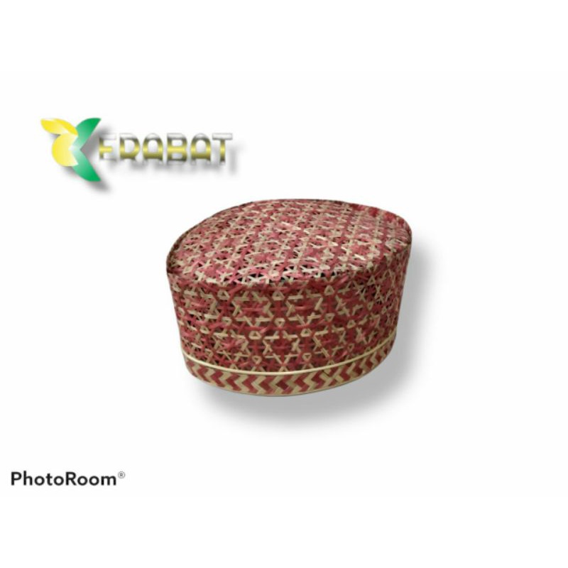 songkok anyaman bambu, peci bambu