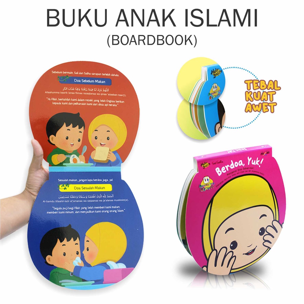 Buku Anak Islami Seri Halo Balita Hijaiyahku dan Berdoa Yuk Sali Saliha Full Color-2