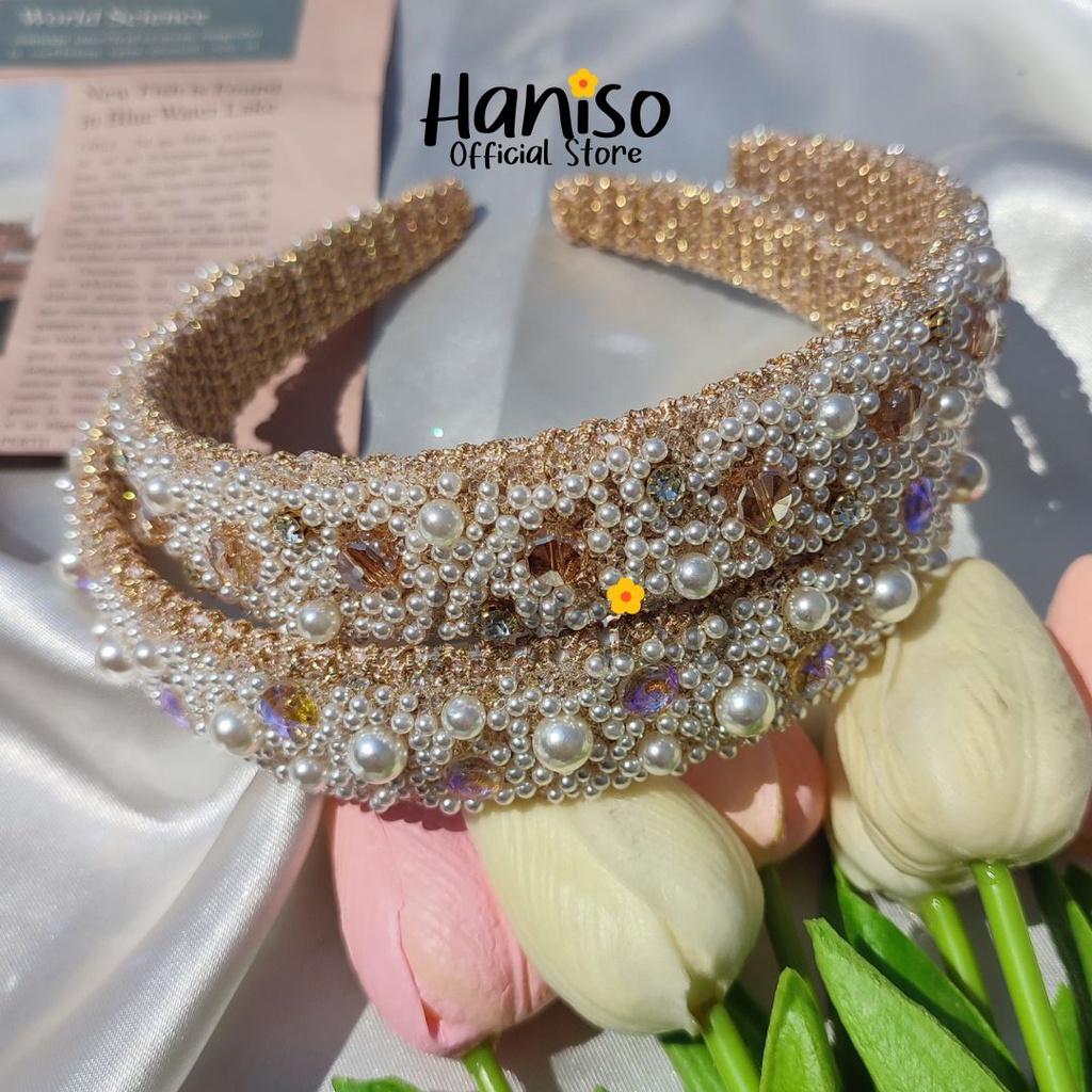 Bando Headband Crystal Mutiara Bando Bride Bando Pesta