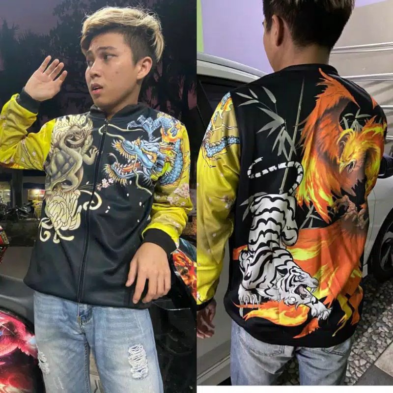 Jaket Sukajan Jepang  Printing Jaket Sukajan Yakuza Jepang