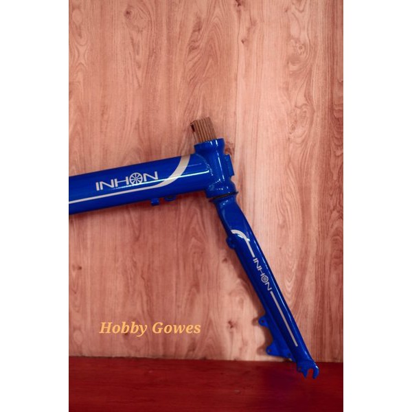 Bermutu  Frame Seli folding bike INHON Tough Chromoly 20 22 Blue Bright biru Disc brake not litepro