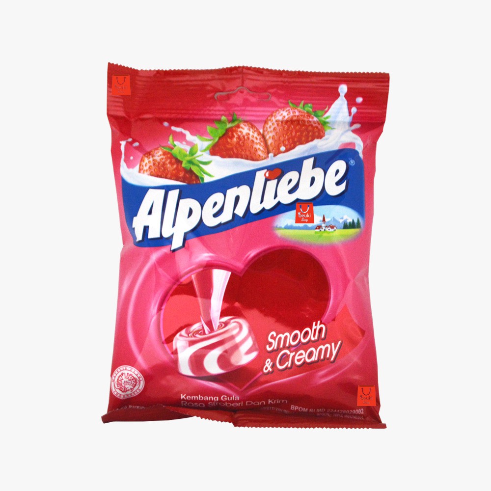 

Alpenliebe Smooth & Creamy Permen Rasa Strawberry dan Krim Kemasan Pack - 125gr