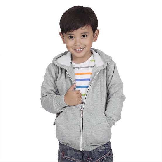 Jaket Hangat Anak anak Resleting Hoodie Zipper Polos