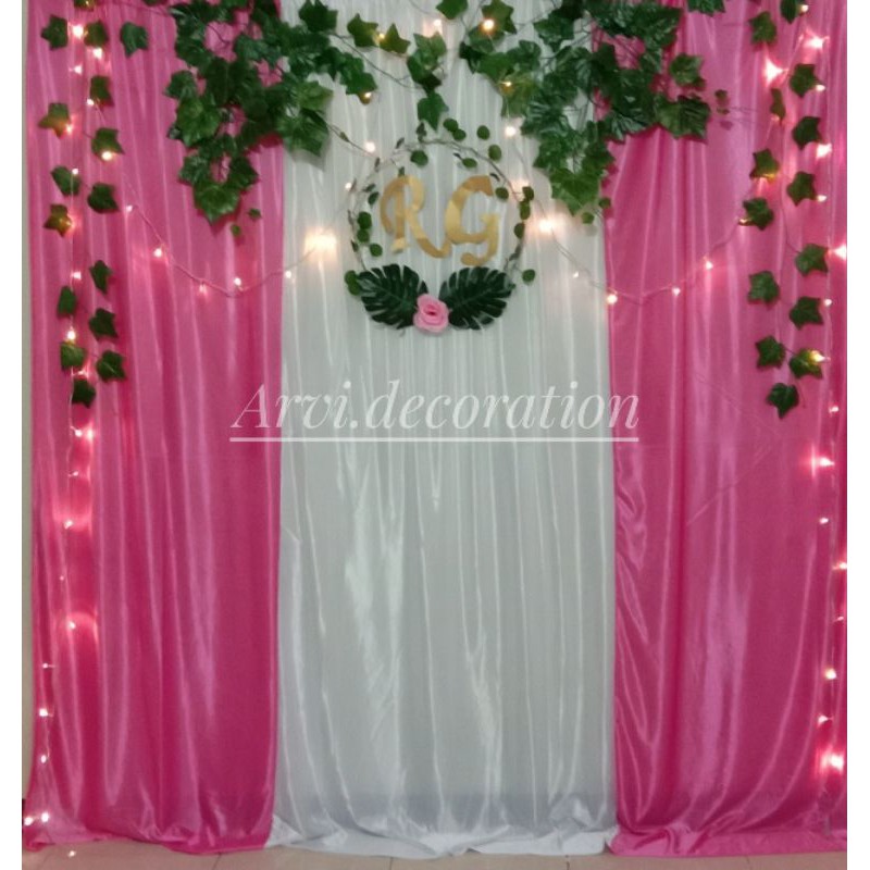 Paket dekorasi lamaran / backdrop background lamaran / tunangan / akad nikah  (DIJUAL SATU SET)