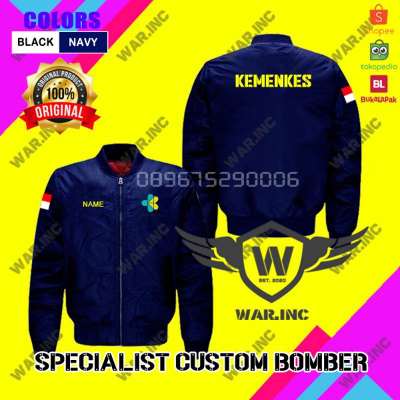 JAKET kemenkes  custom BOMBER