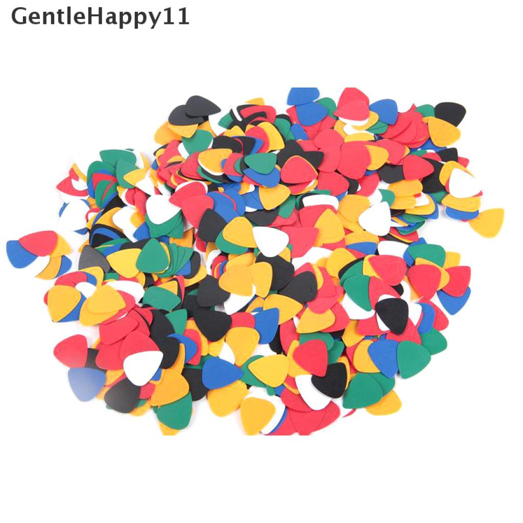 Gentlehappy 100 Pcs ABS Acoustic Ukulele Bass Gitar Elektrik Picks Plectrums Aksesoris