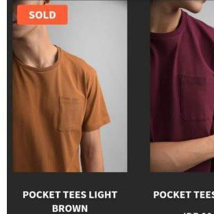 Pocket Tees Male Id ( Light Brown M )