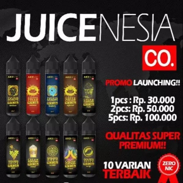 Liquid Vape Murah Juicenesia 60ml Premium Ejuice Tanpa Nikotin