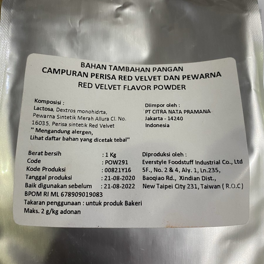 

Red Velvet Powder 100 gr repack / Flavour perisa