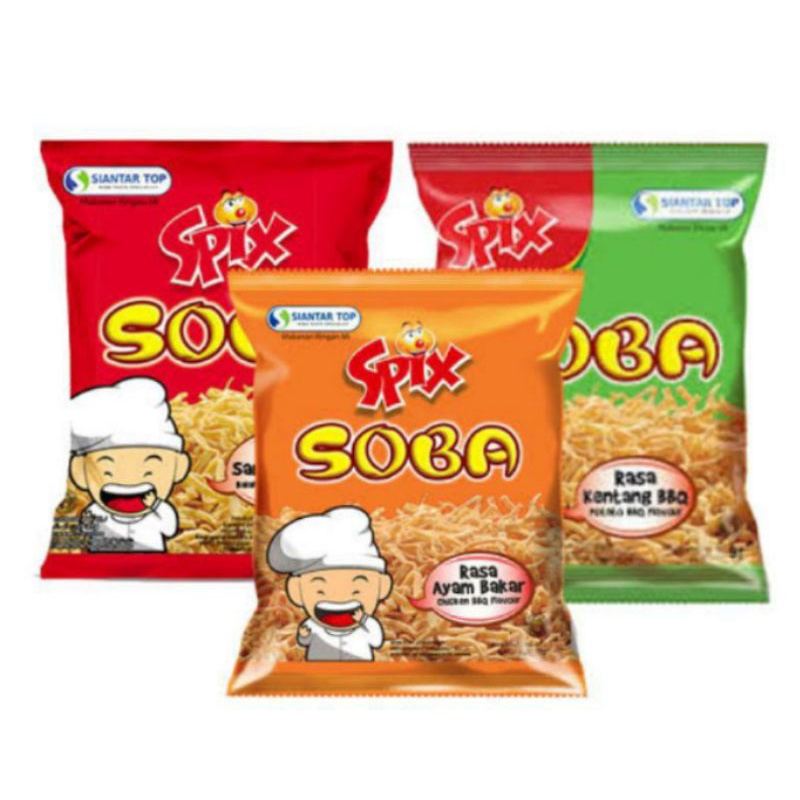 

RCG - Spix Soba Mie 10x12g Varian Baru Rasa Ayam Bakar Kentang BBQ Sambal Balado