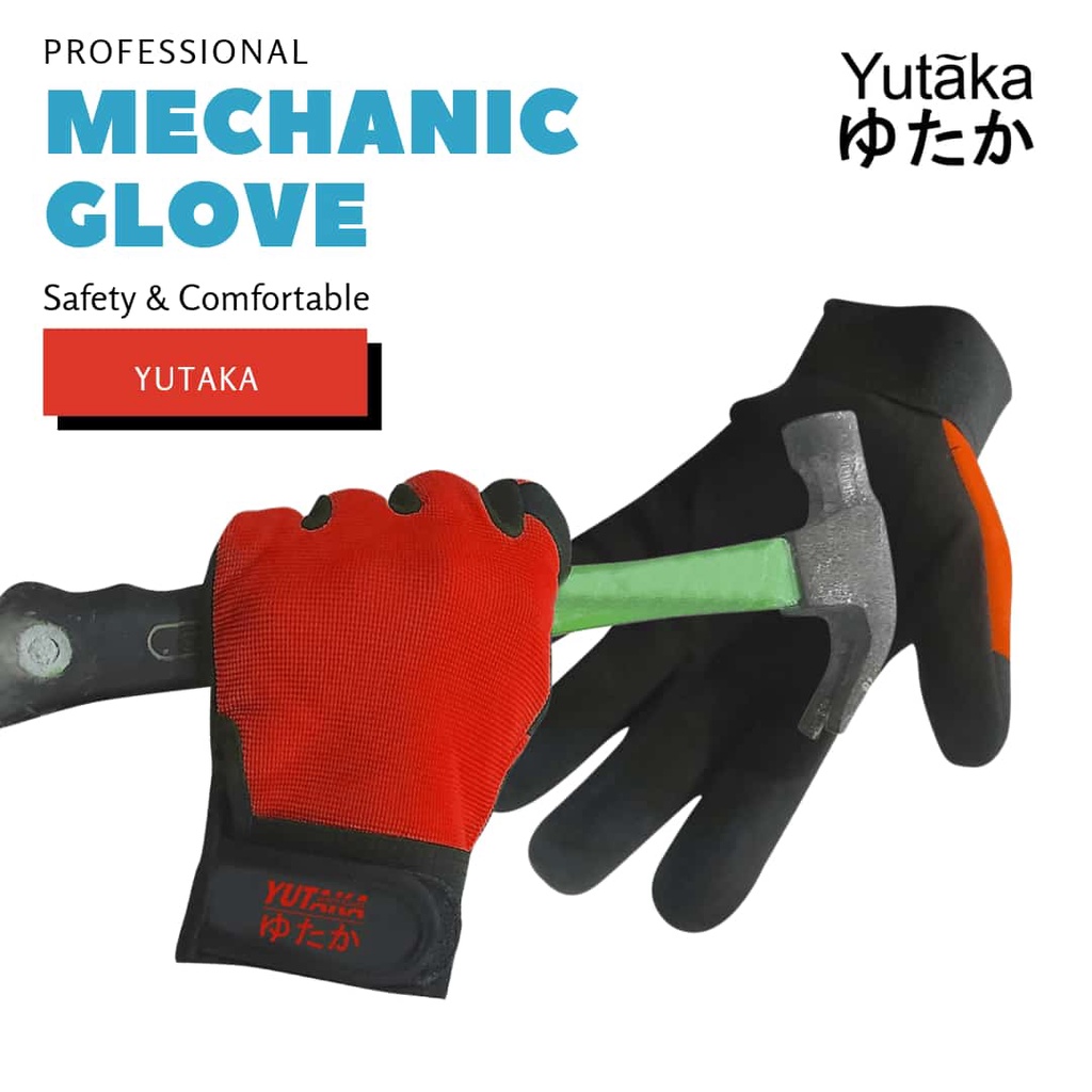 Sarung Tangan motor,sepeda,touring Yutaka warna merah/Sarung Tangan montor yutaka Pendek Glove