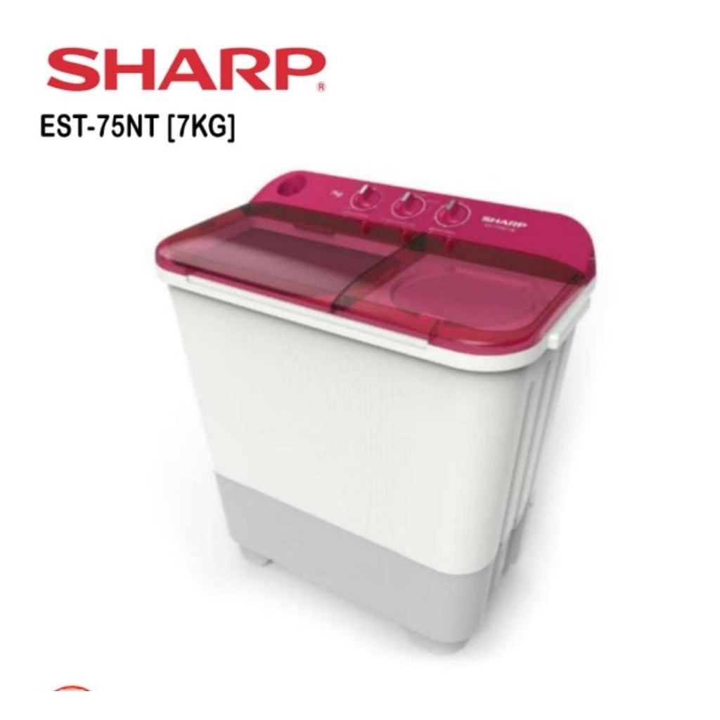 MESIN CUCI SHARP EST-75NT 2 TABUNG 7 KG (KHUSUS COD MEDAN)