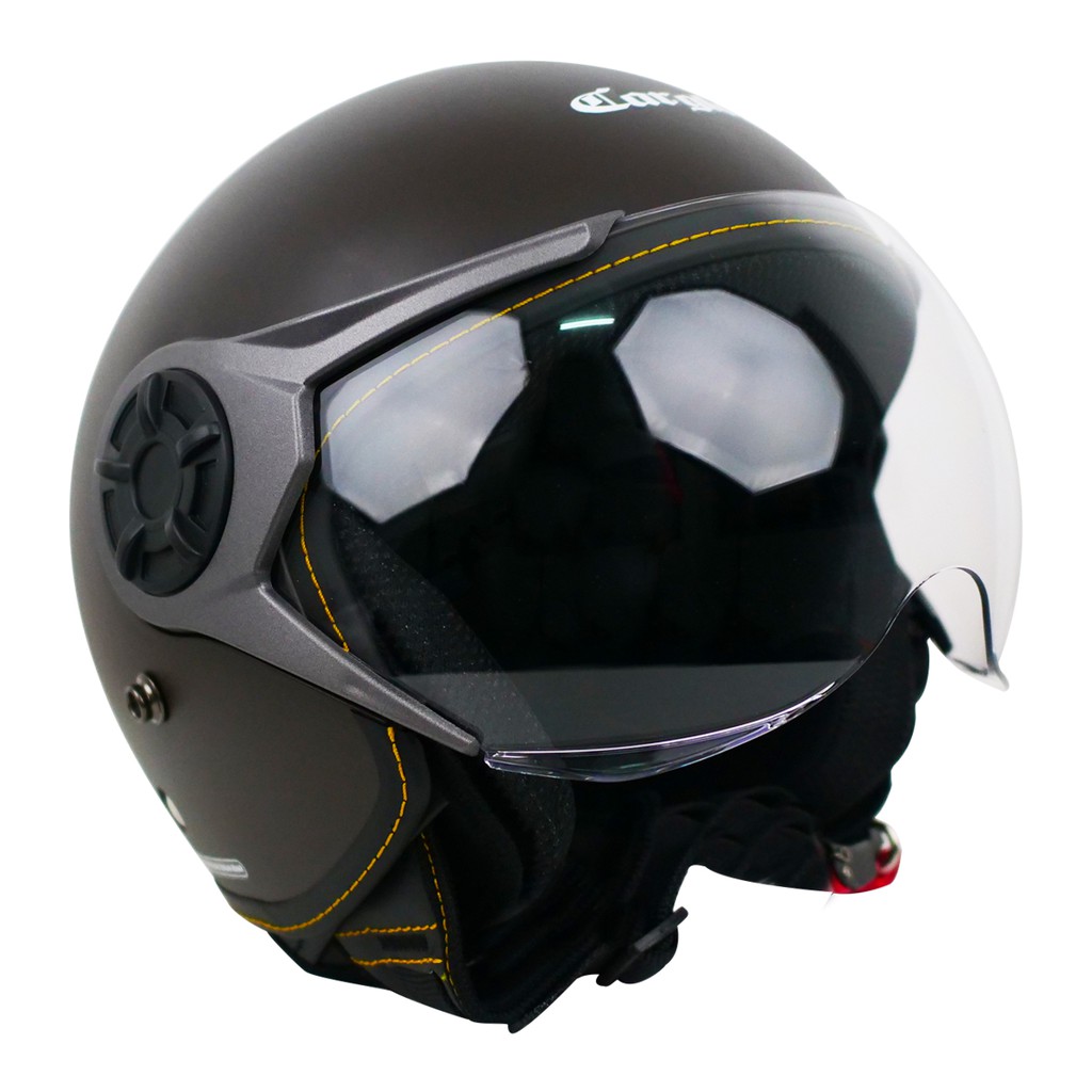Jual Helm Cargloss YRM Visor Hardcoat Half Face Espresso Brown