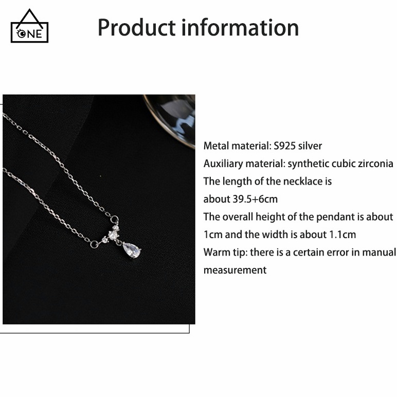 COD❤️Kalung Wanita Korea Liontin Kalung 2022 Terbaru Rantai Klavikula Anti Karat Dan Anti Luntur Flash Berlian Water Drop Wanita Cahaya Mewah Niche Desain Rasa Klavikula Rantai Hadiah Ulang Tahun Senior