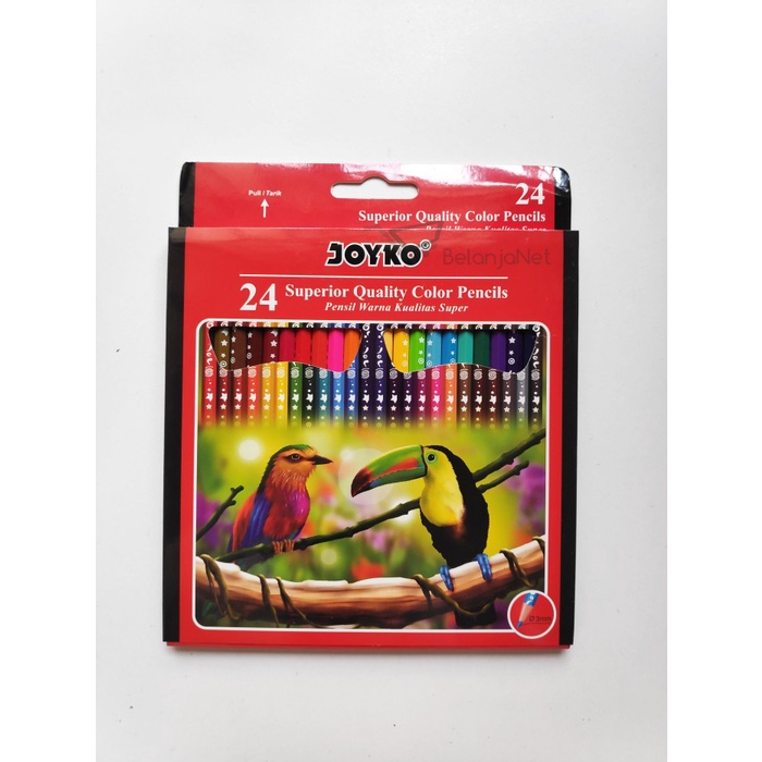 

Produk Unggulan Pensil Warna Color Pencil Superior Quality 24 Warna Joyko Cp-106 Gilaa!!!