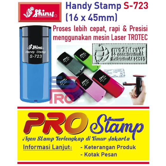 

Stempel Nama Dokter / NIK Shiny S-723 (Handy Stamp) Karet Laser