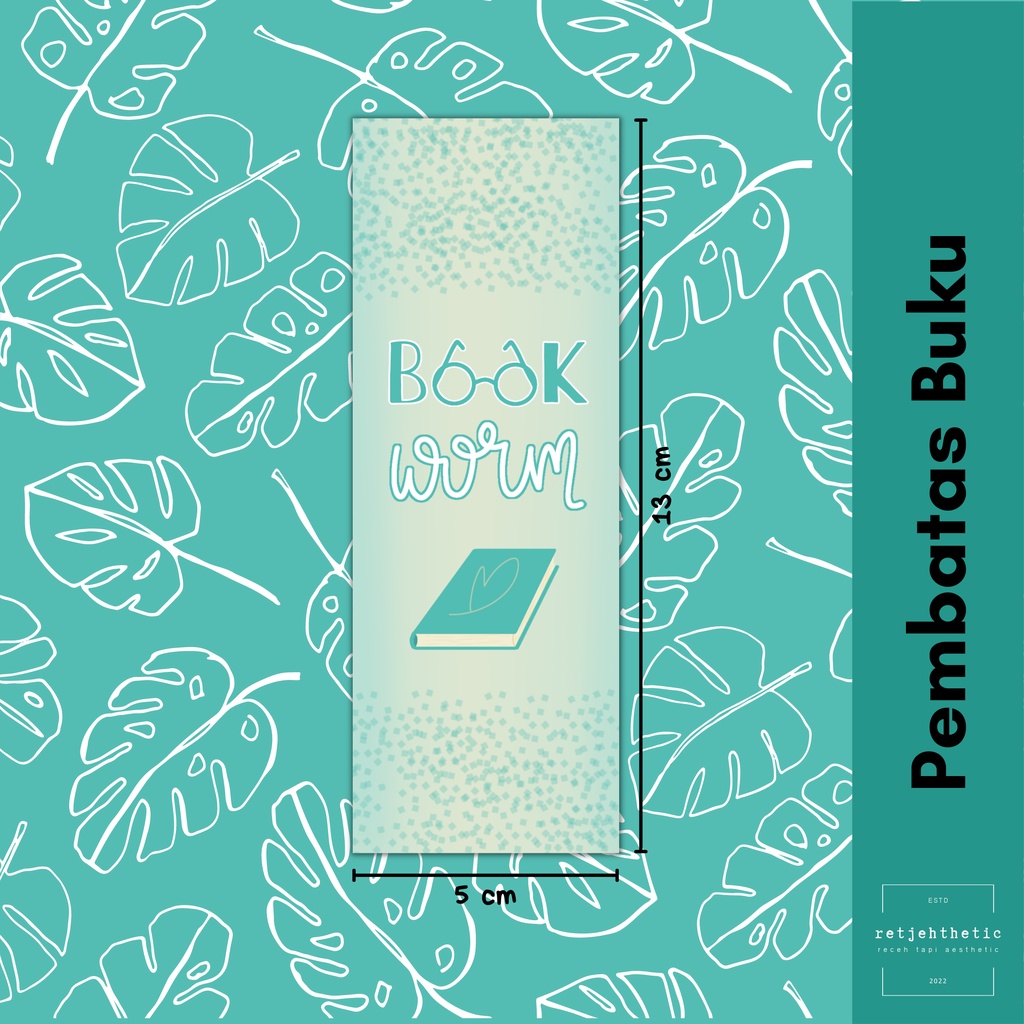 

Bookmark: Bookworm | Pembatas Buku Premium Waterproof Aesthetic