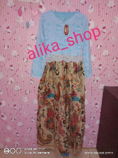 Shopashop Solo - Batik Couple Kebaya Brukat Atasan Brokat Long Dress Batik Gamis Muslim Btc Solo